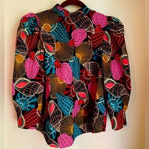 Farm Rio shell print blouse